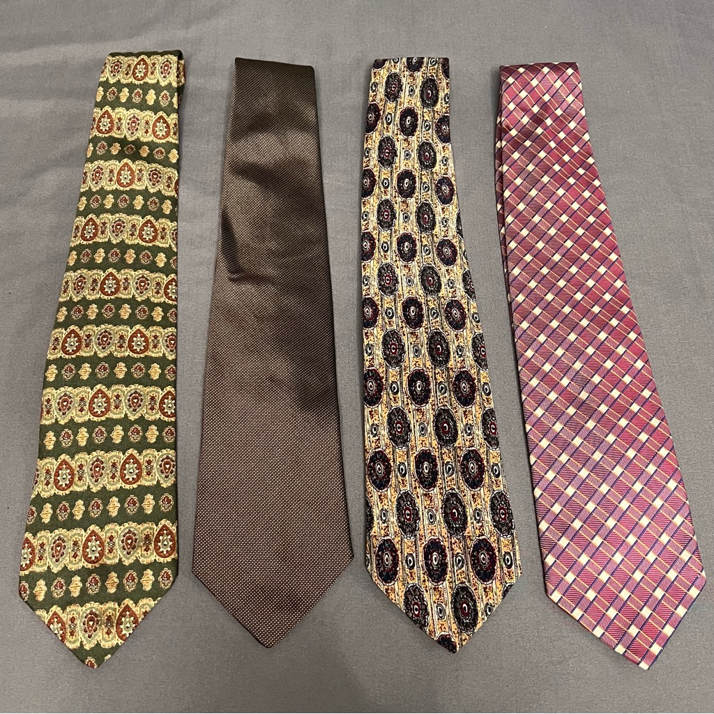 Lot Of 4 Brooks Brothers Made In Usa Men’s Ties 60”